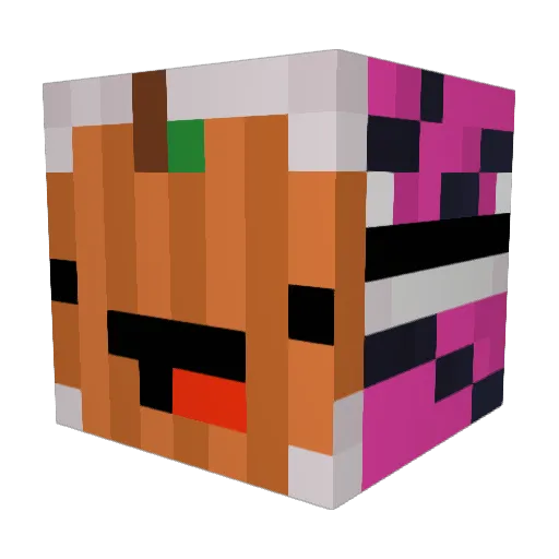 harumakio_ Minecraft avatar head, 3D render