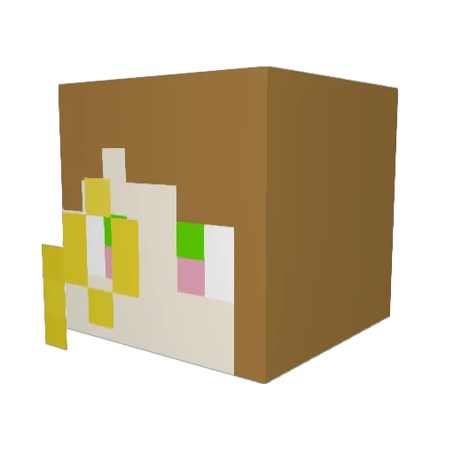 harumikannn Minecraft avatar head, 3D render