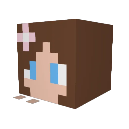 harumin86 Minecraft avatar head, 3D render