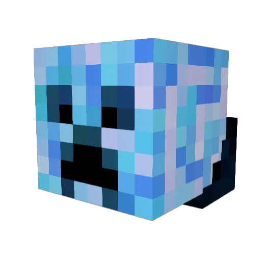 harupazo Minecraft avatar head, 3D render