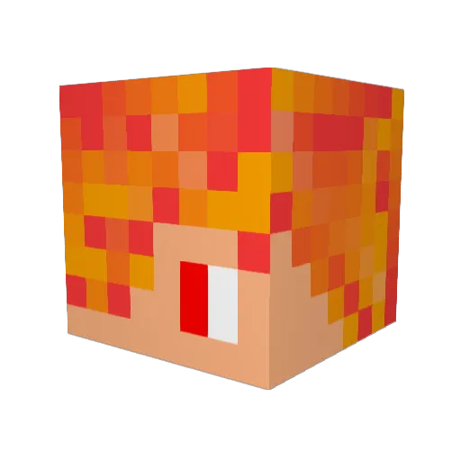 harupiko529 Minecraft avatar head, 3D render