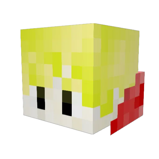 haruponske_craft Minecraft avatar head, 3D render