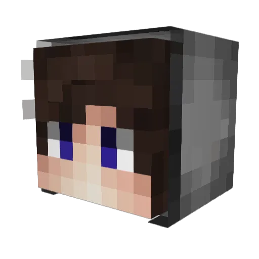 harupotti Minecraft avatar head, 3D render