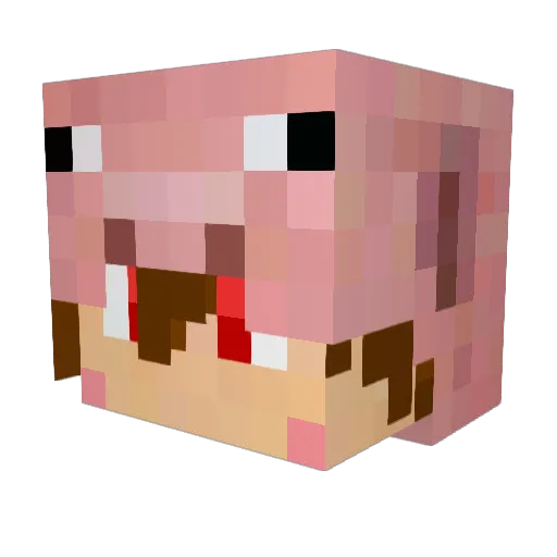 harurin3 Minecraft avatar head, 3D render
