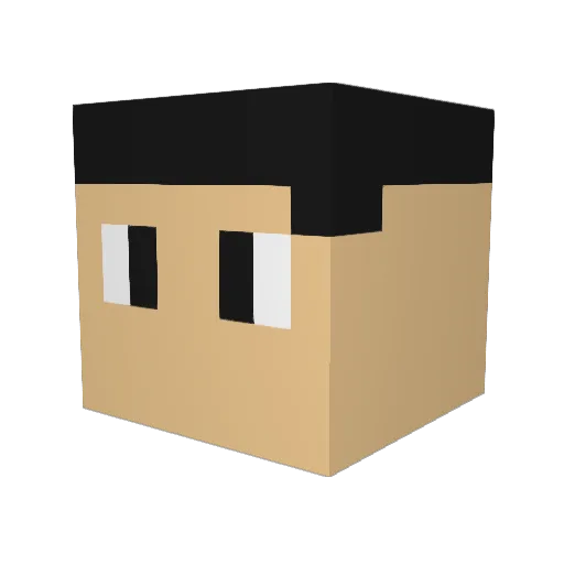haruru155 Minecraft avatar head, 3D render