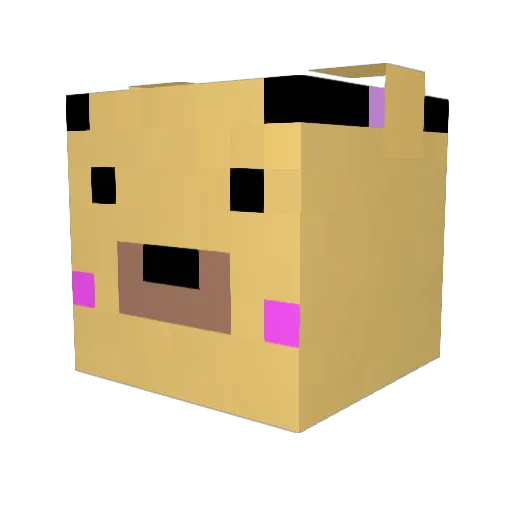 harurunnn Minecraft avatar head, 3D render