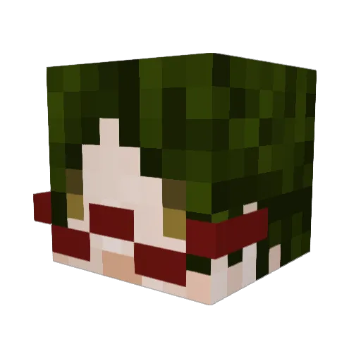 harutiCRAFT Minecraft avatar head, 3D render
