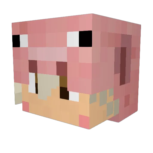 harutu Minecraft avatar head, 3D render