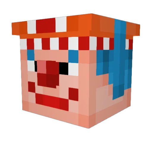 harzen Minecraft avatar head, 3D render