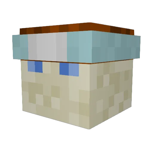 hasab Minecraft avatar head, 3D render