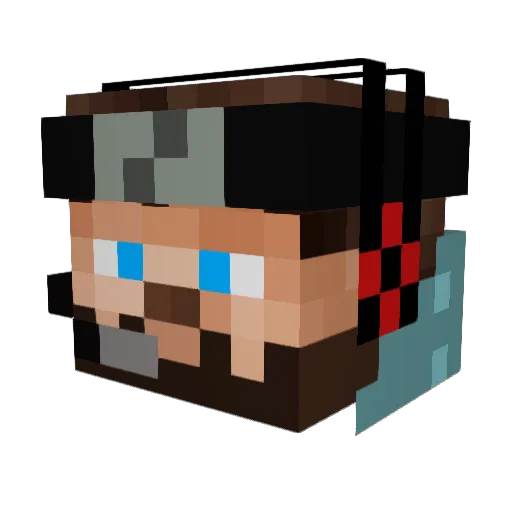 hasan93 Minecraft avatar head, 3D render