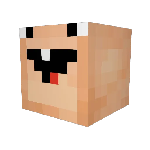 hasekado Minecraft avatar head, 3D render