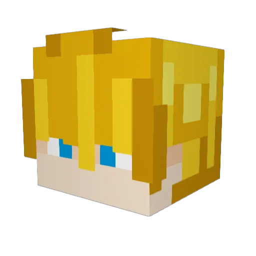 hasha_ Minecraft avatar head, 3D render