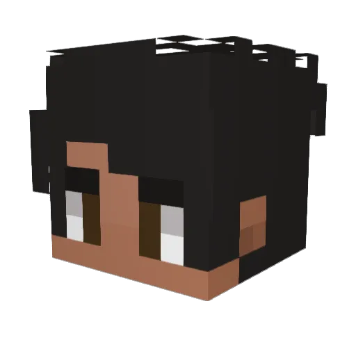 hashlyy Minecraft avatar head, 3D render