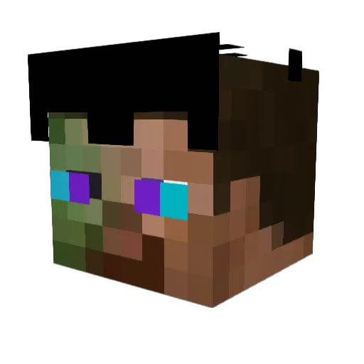 hasslefree Minecraft avatar head, 3D render