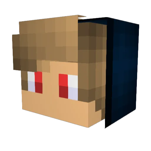 hassuhessu Minecraft avatar head, 3D render