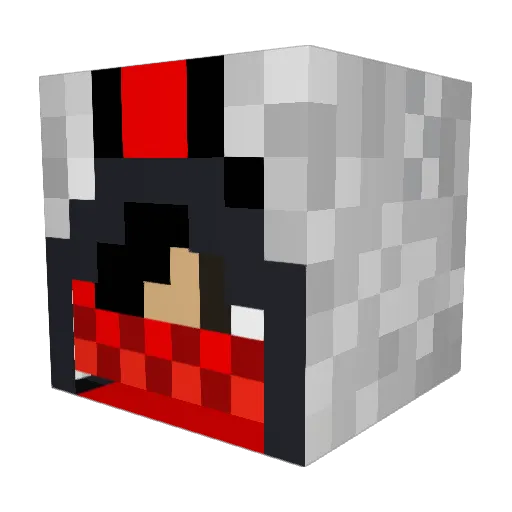 hat0403 Minecraft avatar head, 3D render