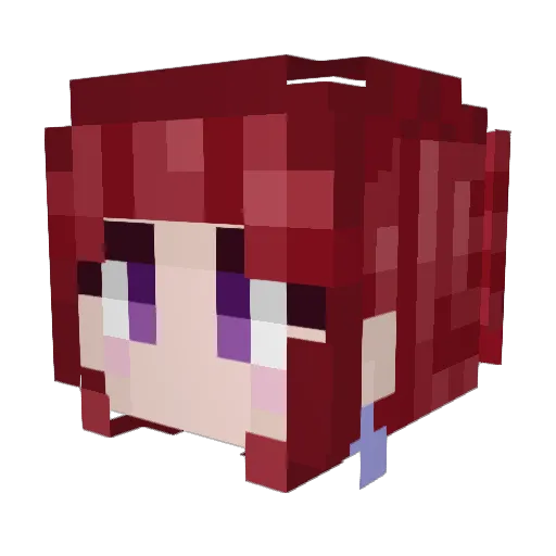 hatake_hime Minecraft avatar head, 3D render