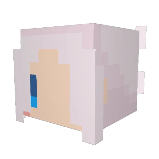 hatamino Minecraft avatar head, 3D render