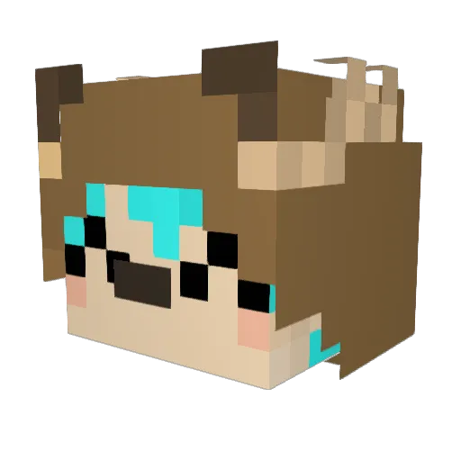 hatayarumai Minecraft avatar head, 3D render