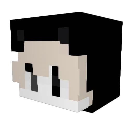 hategbk Minecraft avatar head, 3D render