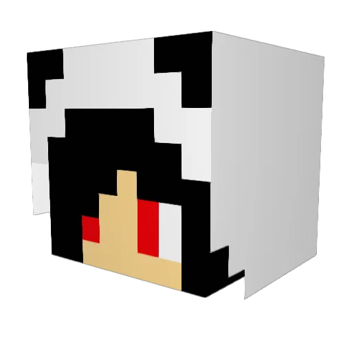 hathysa Minecraft avatar head, 3D render