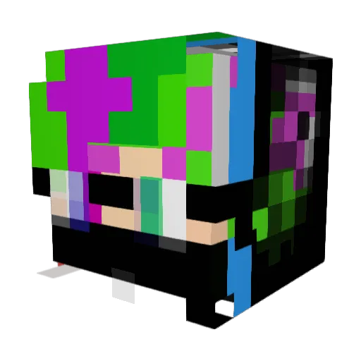 hatiRE Minecraft avatar head, 3D render