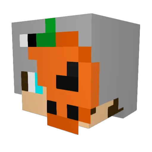 hato32 Minecraft avatar head, 3D render