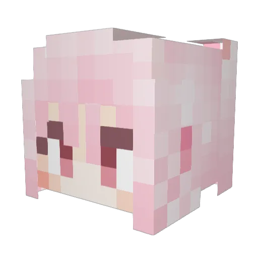 hato_maru Minecraft avatar head, 3D render