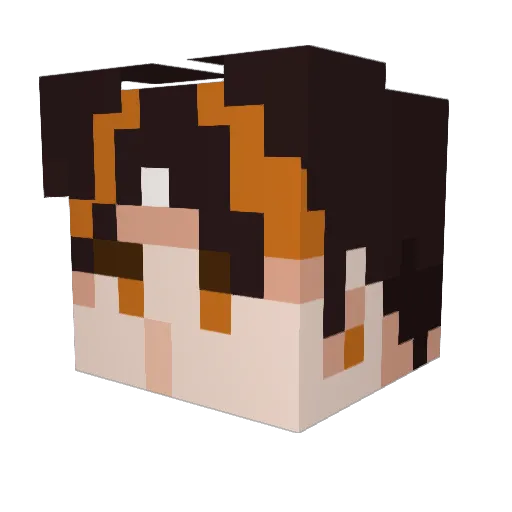 hatsu20202 Minecraft avatar head, 3D render
