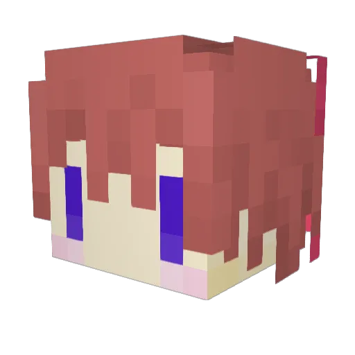 hatsuyuki3 Minecraft avatar head, 3D render