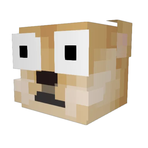 hattener Minecraft avatar head, 3D render