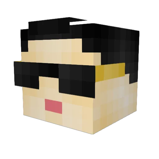 hatto97 Minecraft avatar head, 3D render