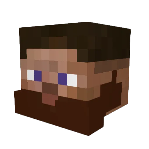 hatukki Minecraft avatar head, 3D render