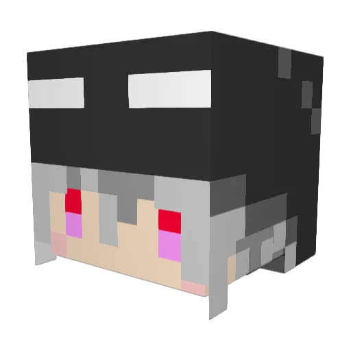 hatumoti Minecraft avatar head, 3D render
