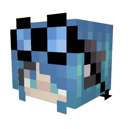 hatyy8 Minecraft avatar head, 3D render
