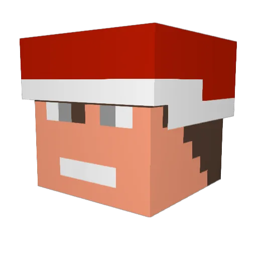 hatzaflatz Minecraft avatar head, 3D render