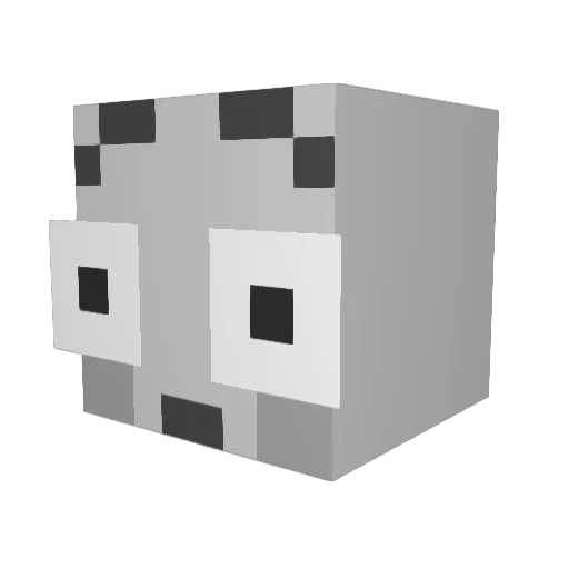 hau96o Minecraft avatar head, 3D render