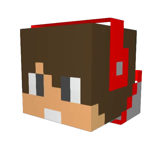 haugur Minecraft avatar head, 3D render