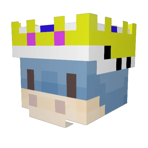 hauki111 Minecraft avatar head, 3D render