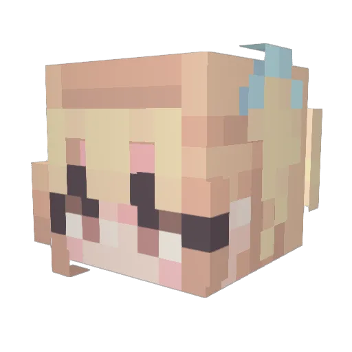 haunicc Minecraft avatar head, 3D render