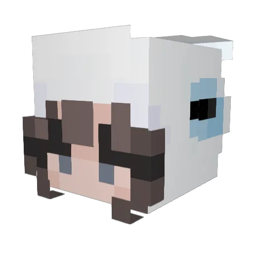 hauntstrawberri Minecraft avatar head, 3D render