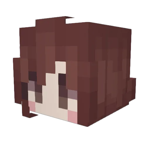 haur_ Minecraft avatar head, 3D render