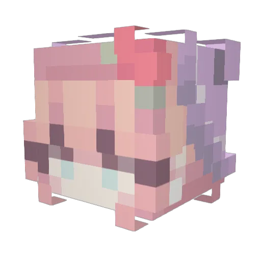 hausdorffspace Minecraft avatar head, 3D render