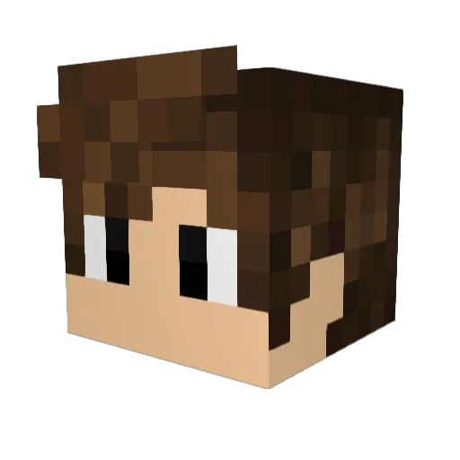 hauserlang Minecraft avatar head, 3D render