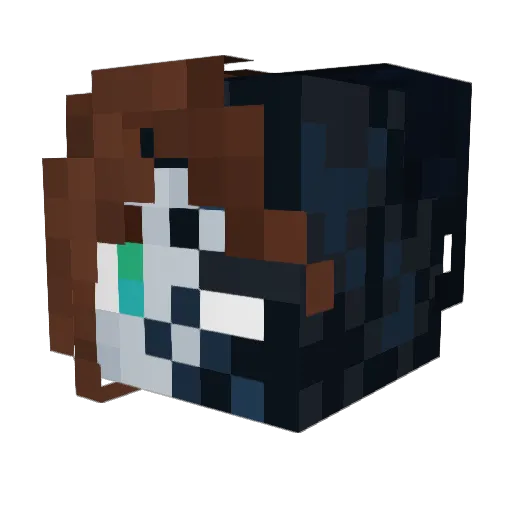 havadow Minecraft avatar head, 3D render