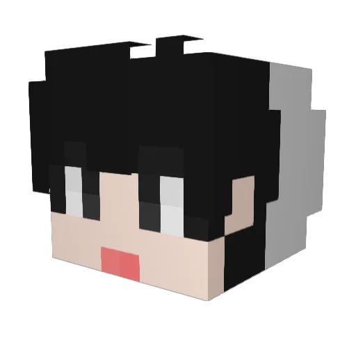 haw1n Minecraft avatar head, 3D render
