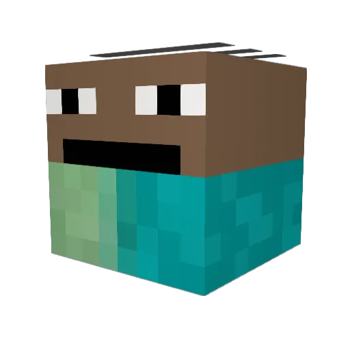 hawatch Minecraft avatar head, 3D render