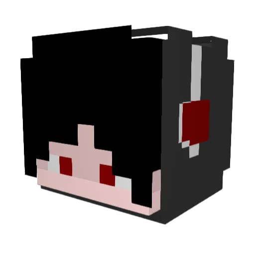 hawelve Minecraft avatar head, 3D render