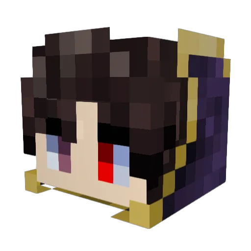 hawkah Minecraft avatar head, 3D render